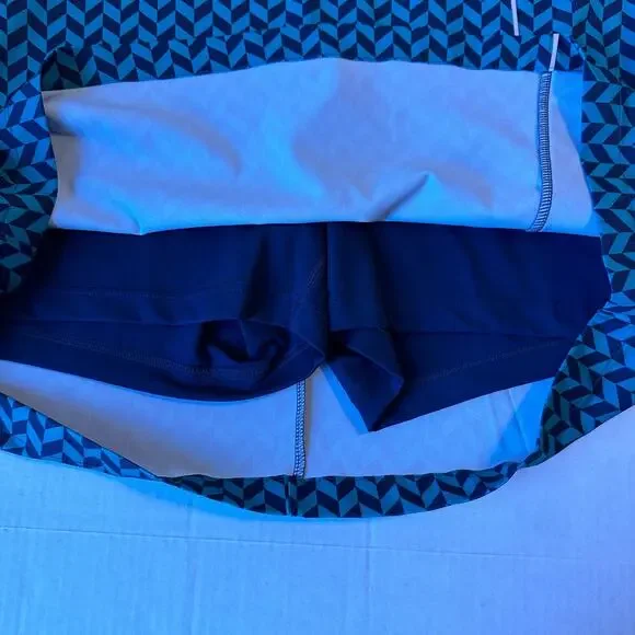 NEW Lady Hagen‎ 17" Long Wrap Golf Skort Size 16-Herringbone Turquoise - Picture 7 of 10